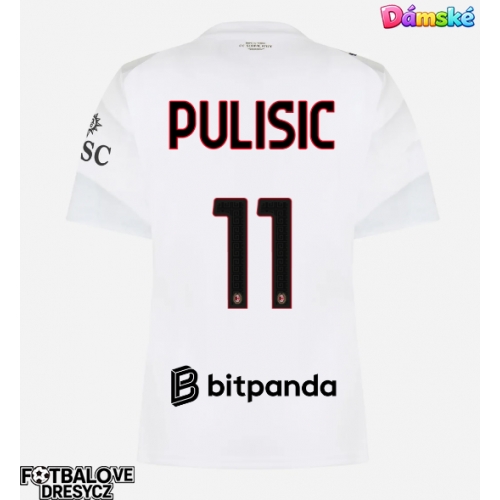 AC Milan Christian Pulisic #11 Dámské Venkovní Dres 2026-27 Krátký Rukáv AC Milan Christian Pulisic #11 Dámské Venkovní Dres 2026-27 Krátký Rukáv
